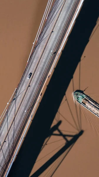 Long Arm Zarate Bridge Gelegen Zuid Amerika Argentinië Verdeelt Provincie — Stockfoto