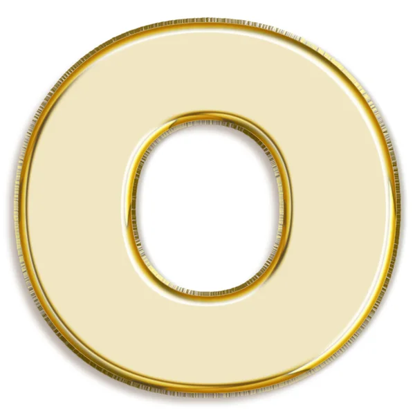 Golden Alphabet Letter Design White Background — Stock Photo, Image