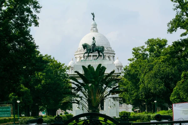 Kolkata India July 2021 View Victoria Memorial Gardens King Edward — 图库照片
