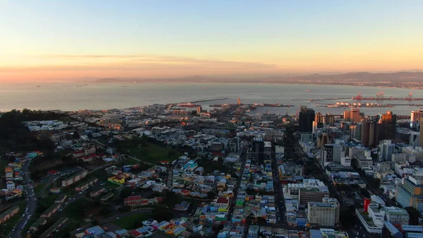 Vzdušný Výhled Osadu Cape Town Camps Bay Blízkosti Pobřeží — Stock fotografie