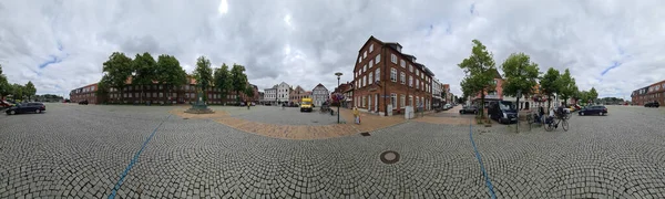 Rendsburg Deutschland Juli 2021 Ein Blick Auf Den Gepflasterten Marktplatz — Stockfoto