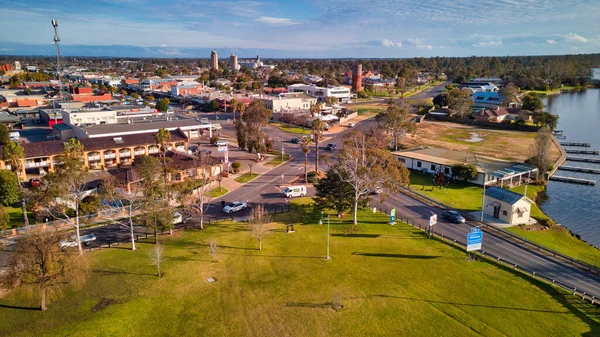 Una Toma Aérea Del Municipio Yarrawonga Australia —  Fotos de Stock