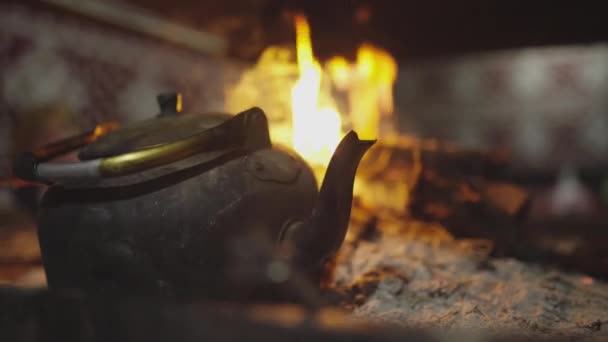 Oheň Hořící Krbu — Stock video