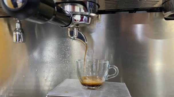 Kávéfőző Egy Csésze Espresso Val — Stock videók