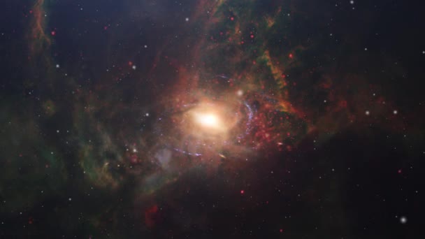 Güzel Bir Nebula Uzayda Yıldızlar Görüntünün Unsurları Nasa Tarafından Desteklenmektedir — Stok video