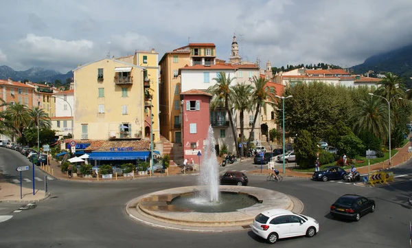 Menton Frankreich Aug 2011 Ein Platz Und Gebäude Von Menton — Stockfoto