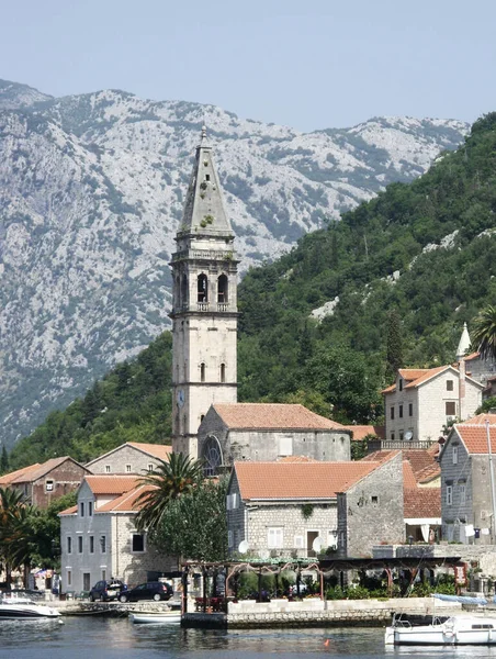 Una Vieja Torre Kotor Montenegro Día Soleado —  Fotos de Stock