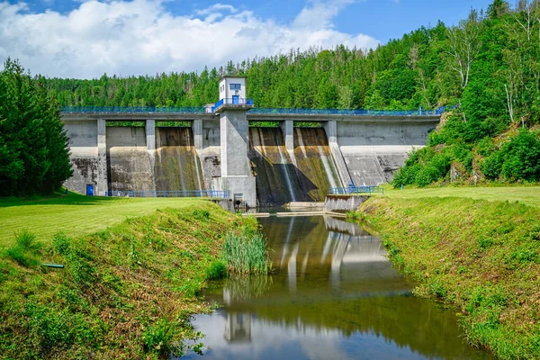 Una Hermosa Vista Talsperre Wippra Sangerhausen Las Montañas Harz Alemania — Foto de Stock