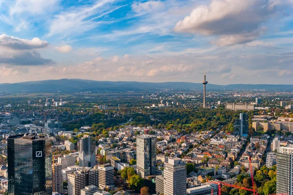 Flygfoto Över Frankfurt Tyskland Solig Dag — Stockfoto