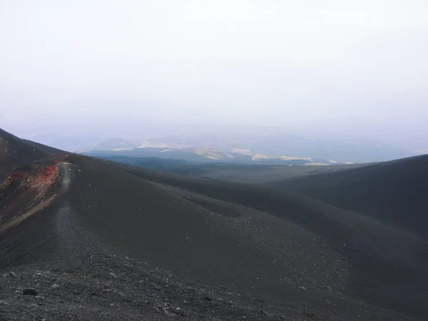 Cielo Azul Sobre Monte Etna Italia Primavera — Foto de Stock