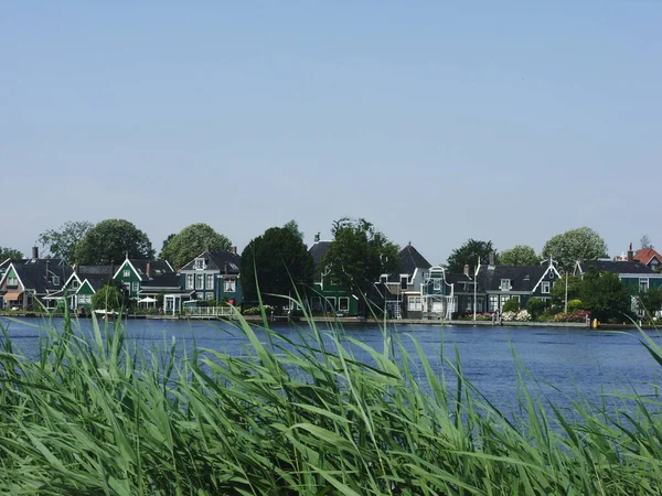 Der Blaue Himmel Über Dem See Den Niederlanden — Stockfoto