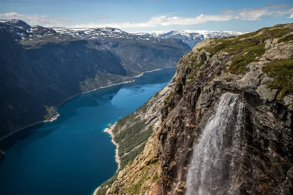 Bonito Paisaje Trolltunga Noruega — Foto de Stock