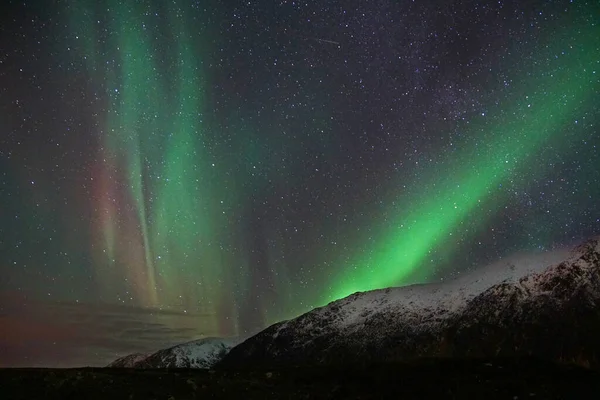 Norrsken Den Arktiska Cirkeln Norge — Stockfoto