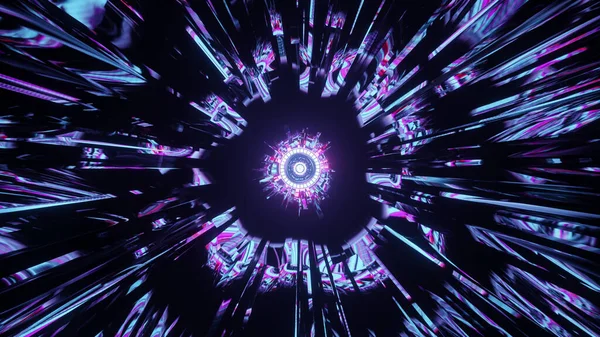 Візуалізація Лазерних Ліхтарів Темному Космічному Фоні — стокове фото