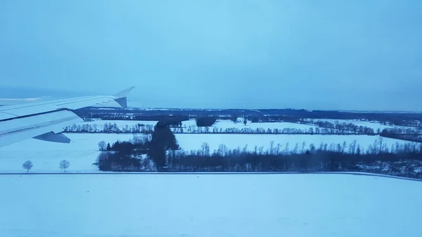 Eine Weiße Düstere Winterlandschaft — Stockfoto