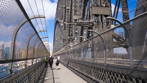 Sydney Australya Nisan 2021 Sydney Limanı Geçidi Güvenlik Çiti Köprü — Stok fotoğraf