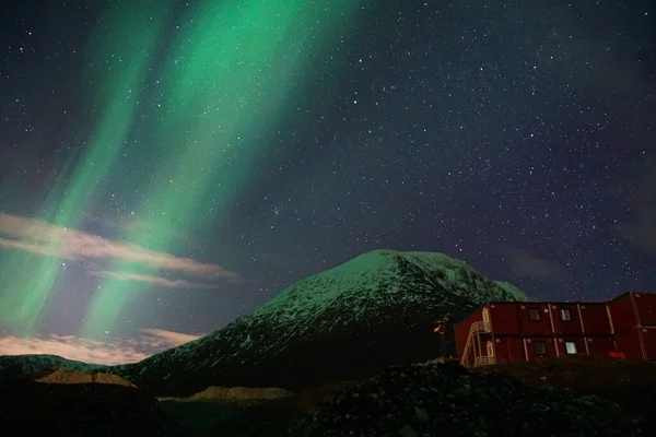 挪威北极圈的北极光 — 图库照片