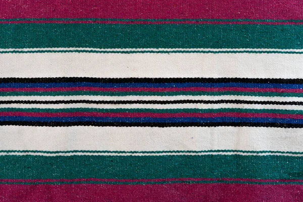 Текстура Грубой Ткани Красочными Полосами — стоковое фото