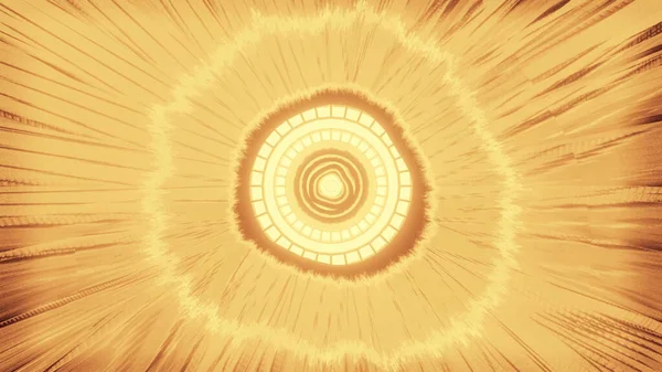 Eine Wiedergabe Goldener Laserlichter Auf Kosmischem Hintergrund — Stockfoto