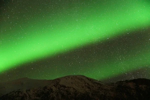 Aurore Boreali Nel Cerchio Artico Norvegia — Foto Stock