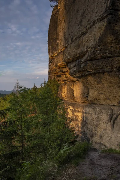 Sandsteinfelsen Abendlicht — Stockfoto