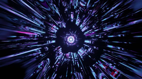 Eine Darstellung Von Laserlichtern Auf Einem Dunklen Kosmischen Hintergrund — Stockfoto