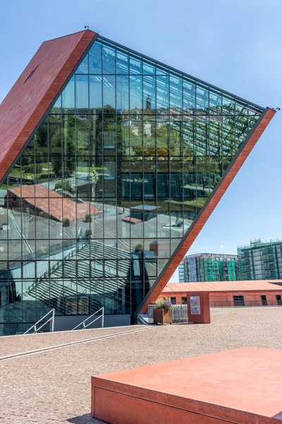 Gdansk Polónia Junho 2021 Uma Foto Vertical Museu Segunda Guerra — Fotografia de Stock