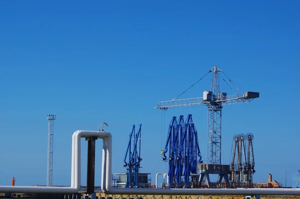 Una Obra Construcción Una Refinería Petróleo —  Fotos de Stock