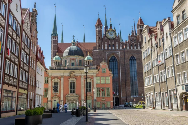 Gdansk Polónia Junho 2021 Uma Bela Vista Arquitetônica Basílica Santa — Fotografia de Stock