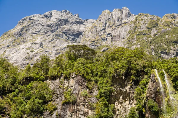 Μια Όμορφη Φωτογραφία Της Νέας Ζηλανδίας Milford Sound — Φωτογραφία Αρχείου