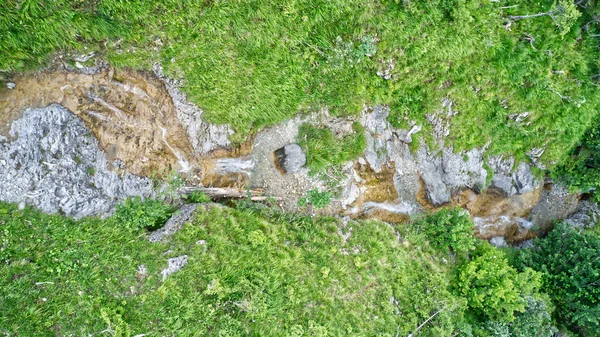 Una Vista Aérea Del Río Gunz Baviera Alemania — Foto de Stock