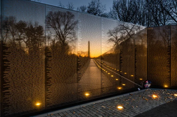 Washinton Egyesült Államok 2021 Március Vietnam Memorial Wall Washington Amerikai — Stock Fotó