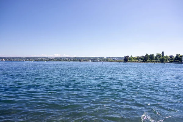 Una Vista Panorámica Del Lago Constanza Konstanz Alemania Bajo Cielo —  Fotos de Stock