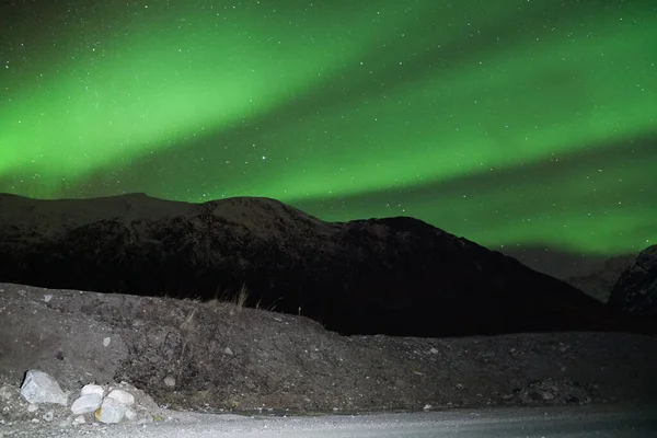 Aurore Boreali Nel Cerchio Artico Norvegia — Foto Stock