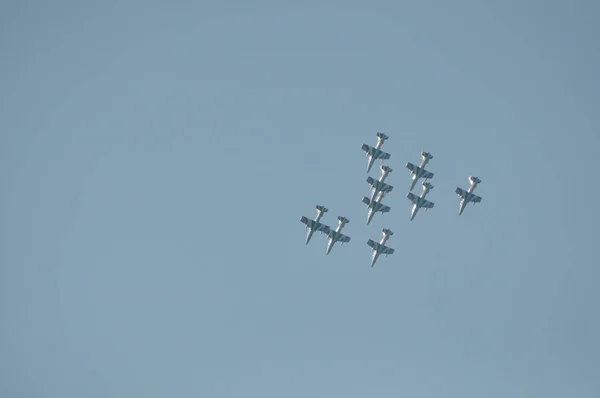 Pesaro Italia Julio 2016 Exposición Del Equipo Demostración Acrobática Frecce —  Fotos de Stock