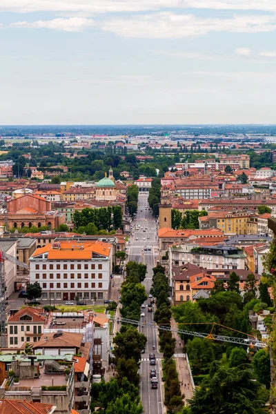 Tiro Aéreo Bergamo Itália — Fotografia de Stock