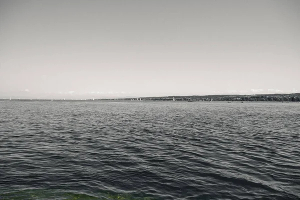 Ein Malerischer Blick Auf Den Bodensee Konstanz Bei Strahlendem Sonnenschein — Stockfoto