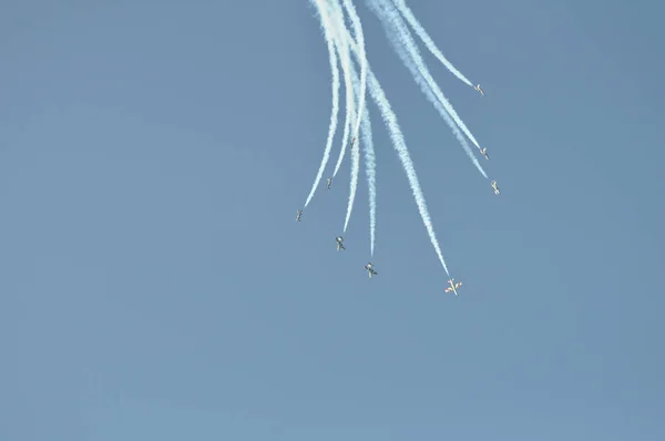 Pesaro Italy Липня 2016 Frecce Tricolori Триколорові Стріли Аеробна Демонстраційна — стокове фото