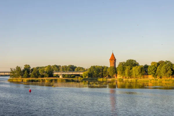 Malbork Polonia Giugno 2021 Castello Dell Ordine Teutonico Malbork Tramonto — Foto Stock