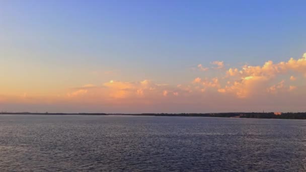 Hermoso Atardecer Sobre Mar — Vídeo de stock