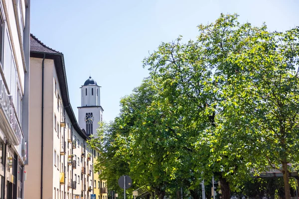 Close Dos Edifícios Árvores Konstanz Alemanha — Fotografia de Stock