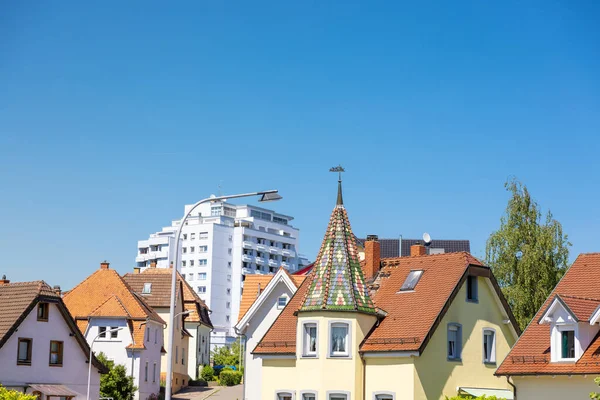 Гарний Район Багатьма Будинками Німеччині — стокове фото