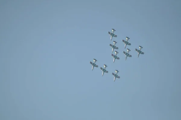 Pesaro Italy Haziran 2016 Frecce Tricolori Tricolor Arrows Akrobatik Gösteri — Stok fotoğraf