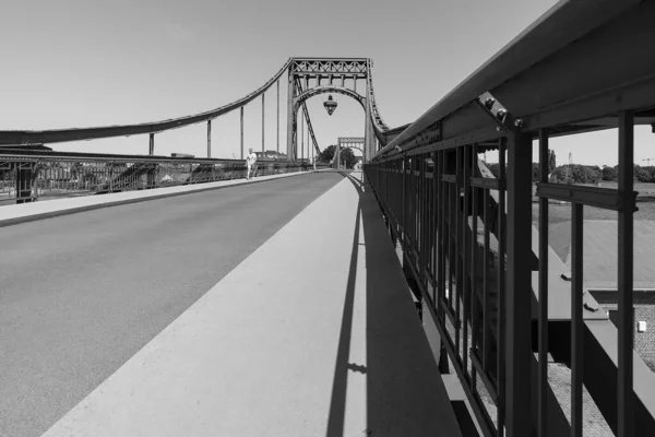 Wilhelmshaven Almanya Daki Kayzer Wilhelm Köprüsü Nün Gri Tonlu Bir — Stok fotoğraf