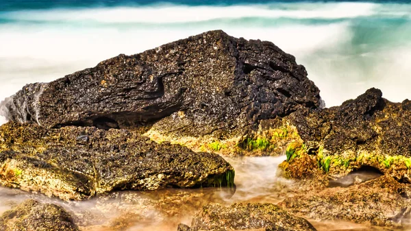 海岸の岩の閉鎖ショット — ストック写真