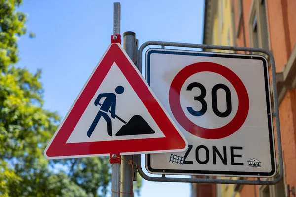 Німеччині Відбувся Розтин Дорожніх Знаків — стокове фото