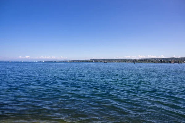 Vacker Utsikt Över Bodensjön Konstanz Tyskland Ljus Solig Dag — Stockfoto