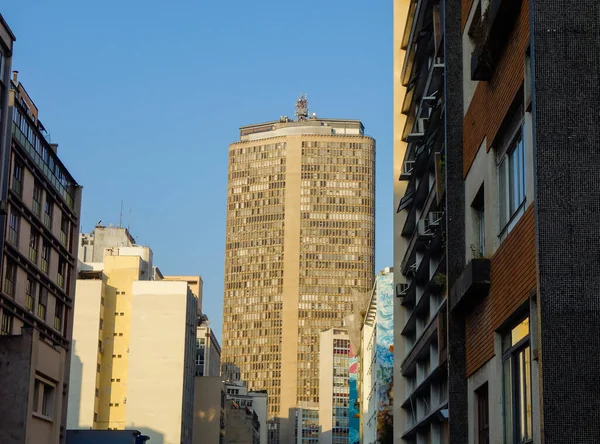 Close Prédios Altos Centro São Paulo Brasil — Fotografia de Stock