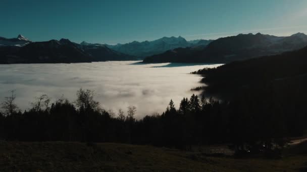 Bela Paisagem Com Lago Nas Montanhas — Vídeo de Stock
