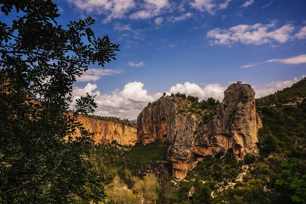 Chulilla Hiszpania Sty 2021 Piękny Krajobraz Natury Chulilla Walencja Hiszpania — Zdjęcie stockowe